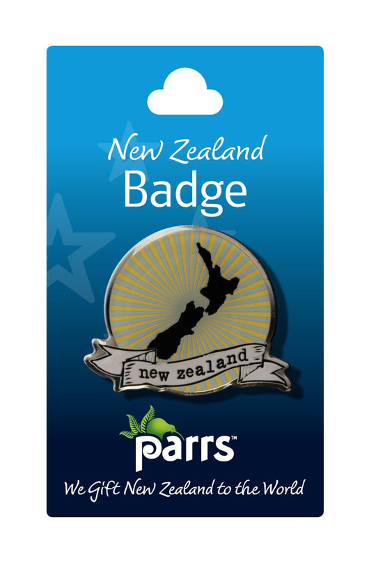 Badge NZ Map Retro Reys
