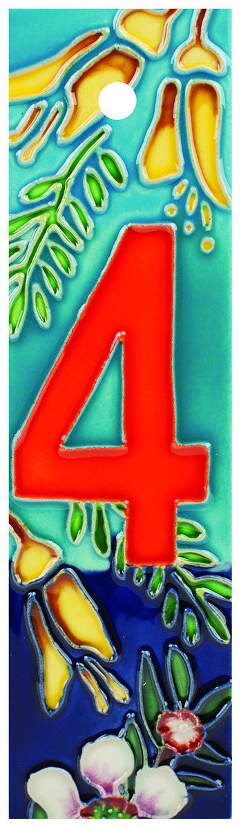 Ceramic Tile Flower Number 4