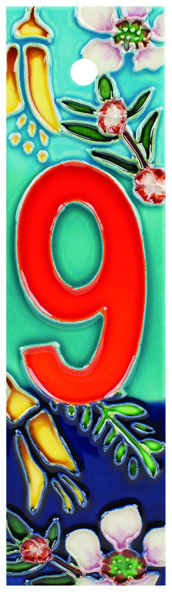 Ceramic Tile Flower Number 9