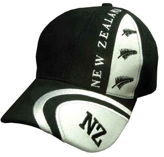 Brushed 3 Ferns & NZ Black/White