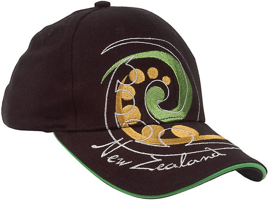 Brushed Koru Frond Hat Black