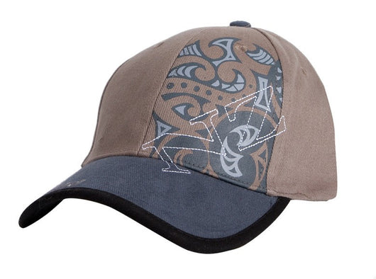 Hat Brushed NZ Maori Design Grey