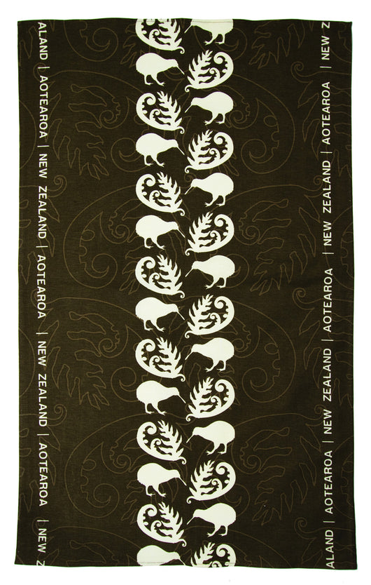 Kiwi's & Fronds Tea Towel