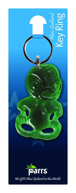 Key Ring Tiki Plastic Green