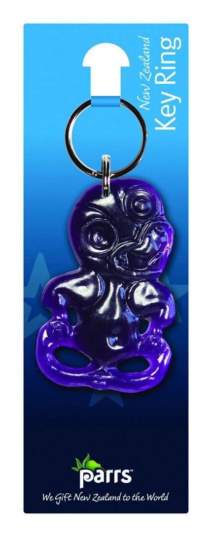 Key Ring Tiki Plastic Purple