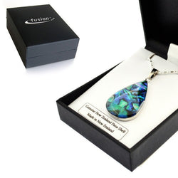 Paua Shell - Silver tone plated pendant