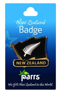 Badge Flag with Silver Fern