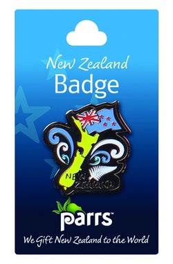 Badge Map Flag Fern
