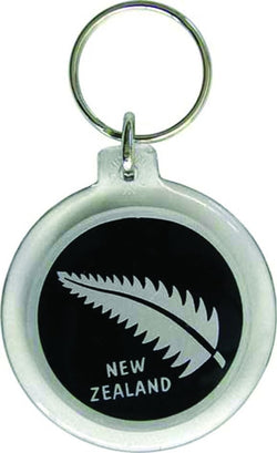 Key Ring Silver Fern Round