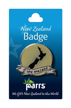 Badge NZ Map Retro Reys
