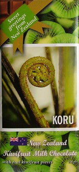 Kiwifruit Chocolate Koru Postcard 