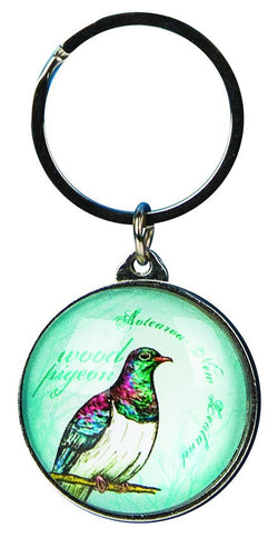 Key Ring Acrylic Wood Pigeon