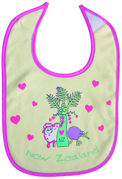 Babies Bib Kiwi Sheep Heart 
