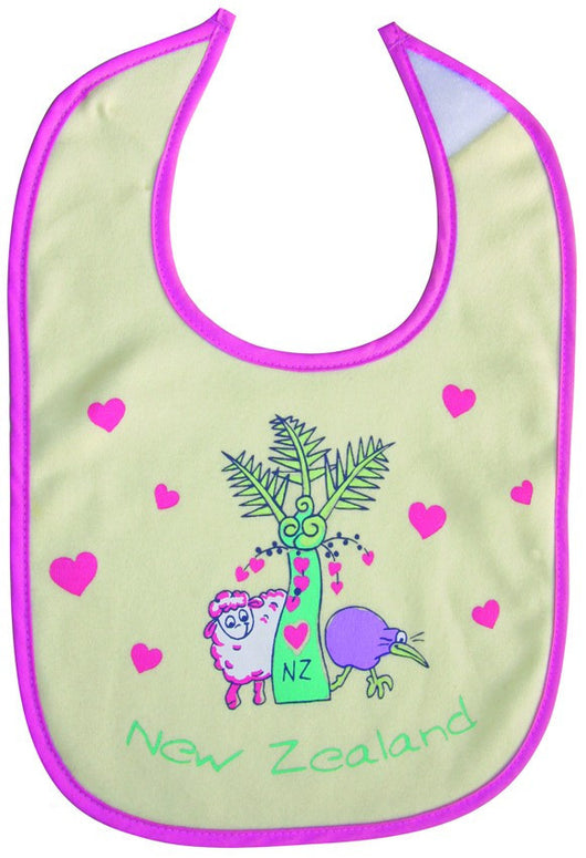 Babies Bib Kiwi Sheep Heart 