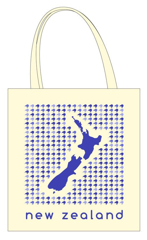 Bag Canvas Map & Kiwis 