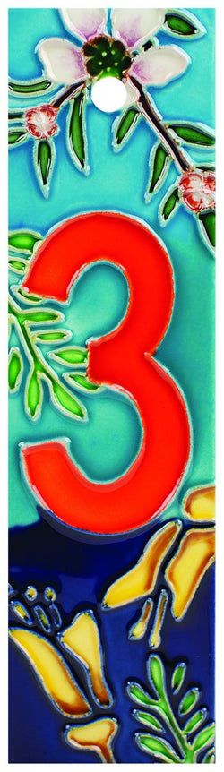 Ceramic Tile Flower Number 3