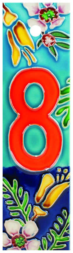 Ceramic Tile Flower Number 8