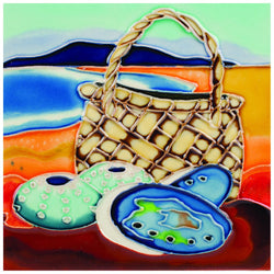Kete Bag & Paua Ceramic Tile