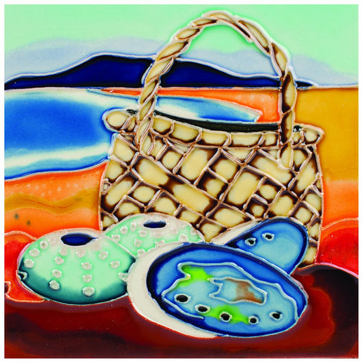 Kete Bag & Paua Ceramic Tile
