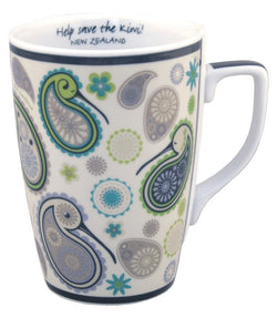 Coffee Cup Paisley Kiwi
