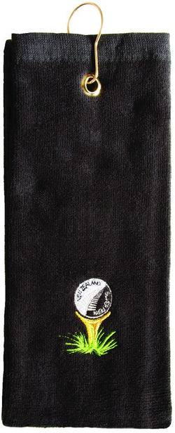 Golf Towel Ball Fern Black