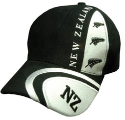 Brushed 3 Ferns & NZ Black/White