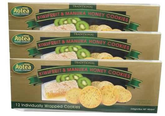 Aotea Baking Company - Shortbread Kiwifruit & Manuka Honey 3 Pack