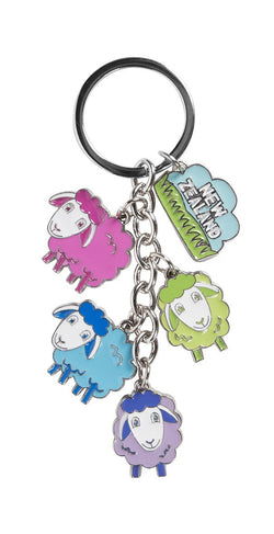 Key Ring Metal 4 Sheep