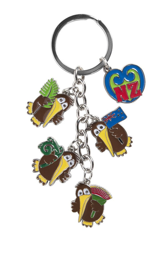 Key Ring Metal 4 Kiwis