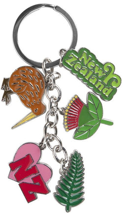 Key Ring Metal Kiwi Flowers 