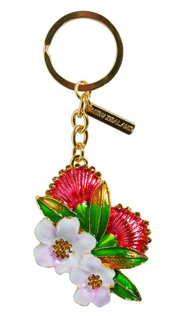 Key Ring Flowers Diamantes