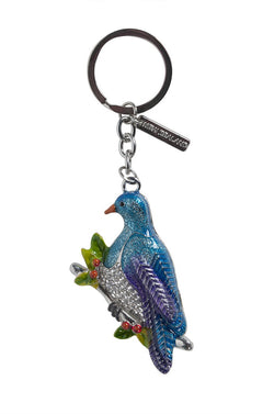 Key Ring Wood Pigeon Diamantes