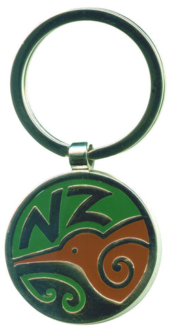 Key Ring NZ Kiwi Round