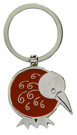 Key Ring Nickel Kiwi Brown