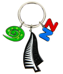 Key Ring Nickel Silver Fern & Koru