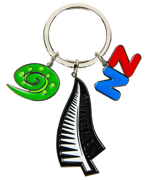 Key Ring Nickel Silver Fern & Koru