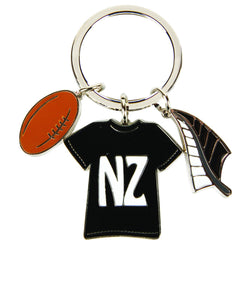 Key Ring Nickel Rugby Ball & Shirt