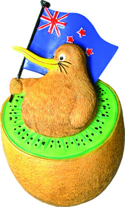 Magnet Polyresin Kiwifruit/Kiwi&Flag