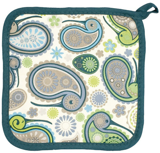 Paisley Kiwi Pot Holder