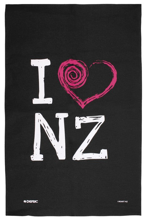 I Heart NZ Tea Towel - White