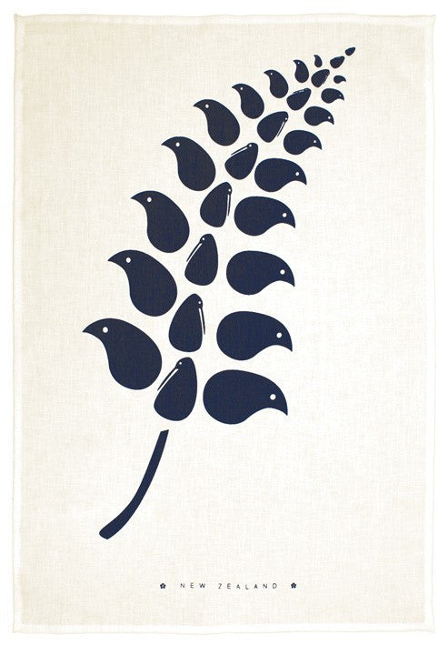 Kiwi Fern Linen Tea Towel